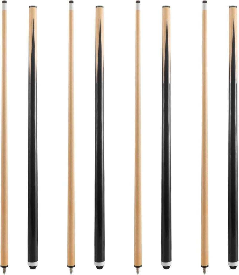 HMQQ Pool Cue Sticks – 42"/48"/58" Billiard Cues with 13mm Leather Tip – 17oz/18oz Standard or 20oz Heavy – Set of 2 or 4 – Durable 2-Piece Pool Sticks for Beginners, Adults, Home & Bar - Image 1